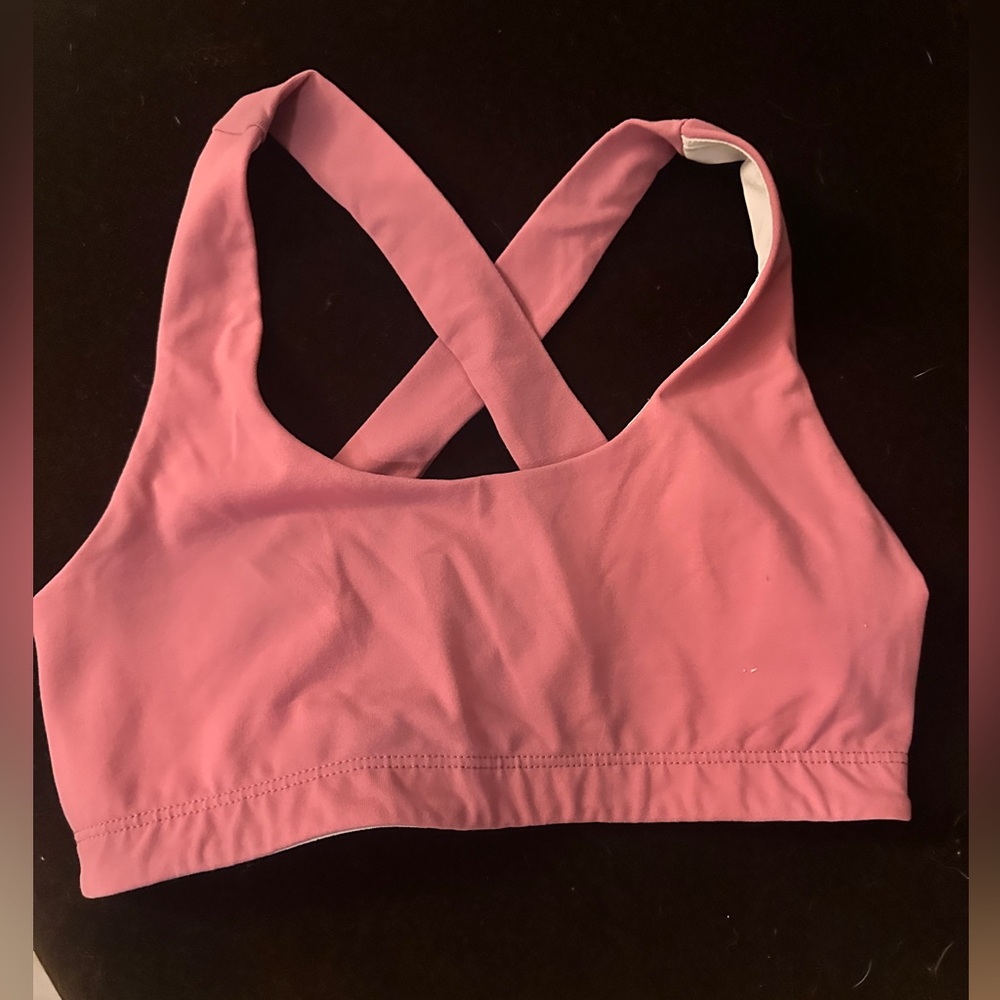 Year of Ours Pink Cross-Back Sports Bra